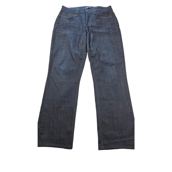 NWOT size 10 straight lift tuck high rise stretch blue jeans casual career - Picture 2 of 8